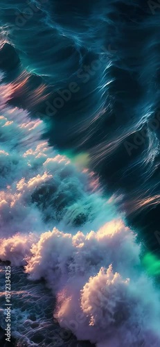 abstract blue background with waves