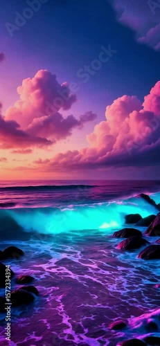 sunset on the beach