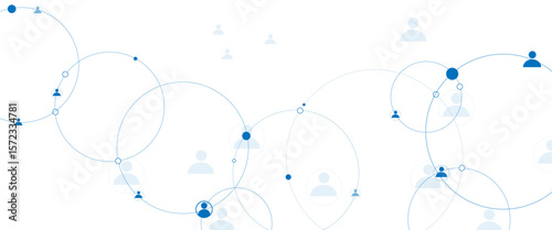 Vectors Big data visualization, Plexus circles connection for global communication and technology futuristic internet network speed connection white background. 