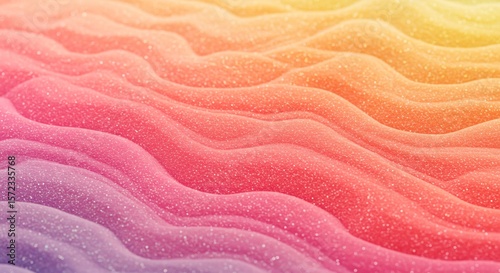 Abstract waves with a colorful gradient from pink to orange and yellow hues