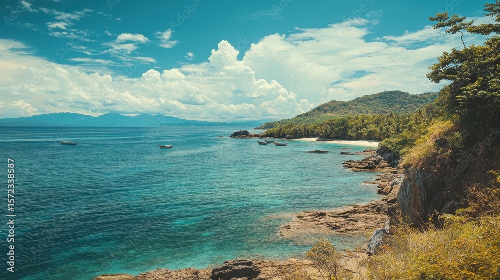 Obraz premium Idyllic Tropical Beachscape.