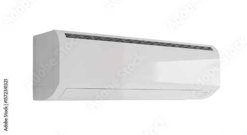 Wallpaper Mural Modern Wall-Mounted AC Unit with Minimalist Design Against White Background, Symbolizing Efficiency, Comfort, and Contemporary Climate Control Torontodigital.ca