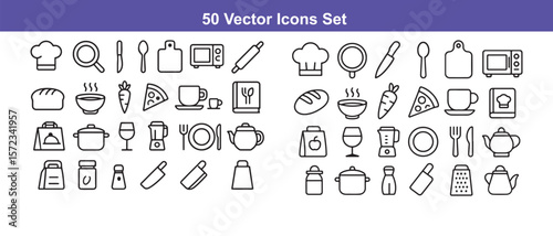 Vector Icons Set: Health, Wellness, and Fitness