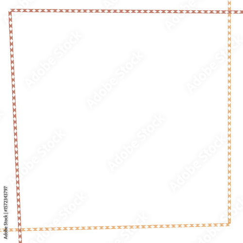 アフリカンテイストのシンプルライン四角形フレーム　Adobe Illustrator Artwork
