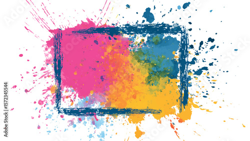 abstract colorful  painting  brush strokes and machining, minimalist light background texture wallpaper for product presentation. 