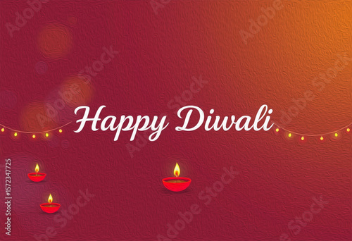 Happy Diwali illustration. Pattern for banners, covers, greeting cards, for printing on wall decorations.