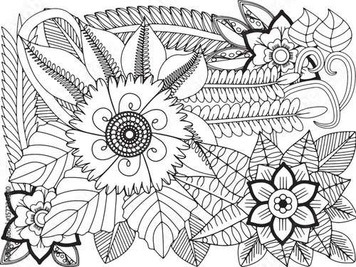 Flowers Coloring Pages For Adultes