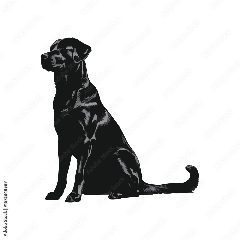 Obraz premium black labrador retriever dog