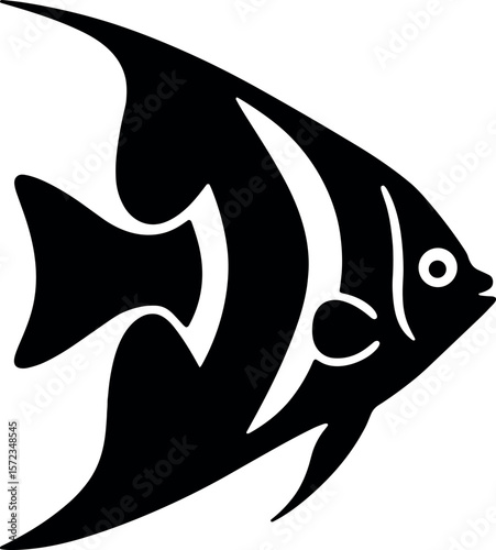 Angelfish vector silhouette design