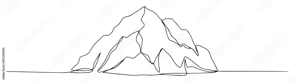 Fototapeta premium iceberg floating in ocean black and white