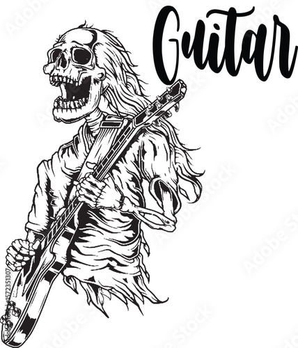 skull with sword