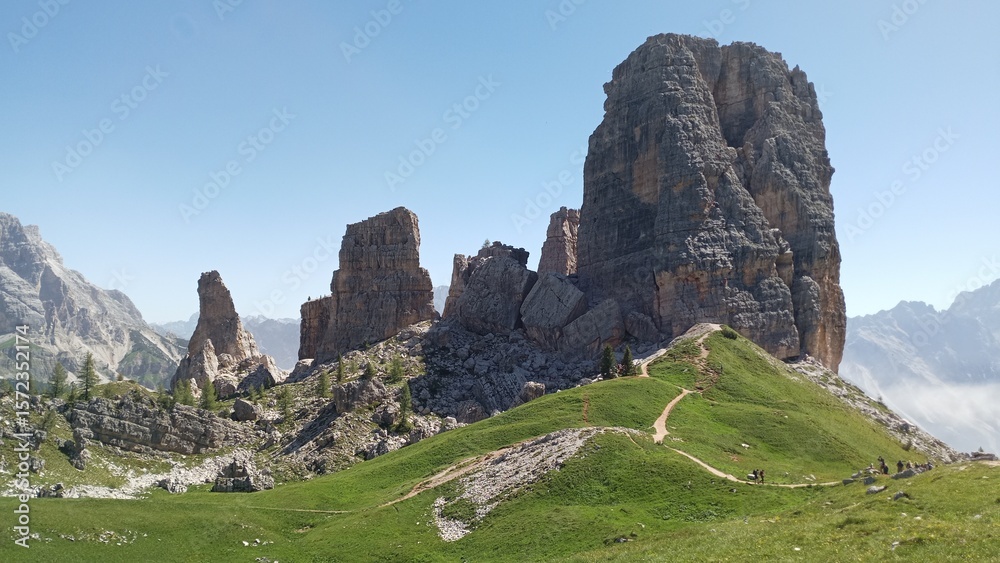 Obraz premium Passo Giau, Dolomiti Bellunesi. Belluno, Veneto, Italia 
