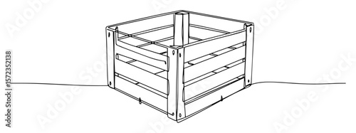 wooden crate with open top