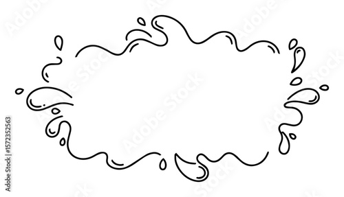 water splash frame border