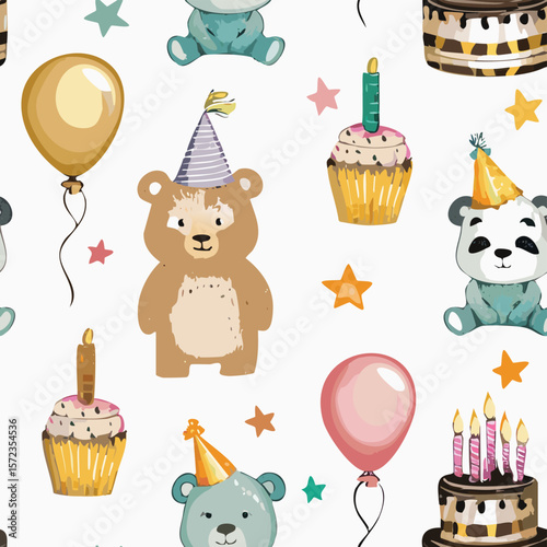 birthday party wrap pattern 