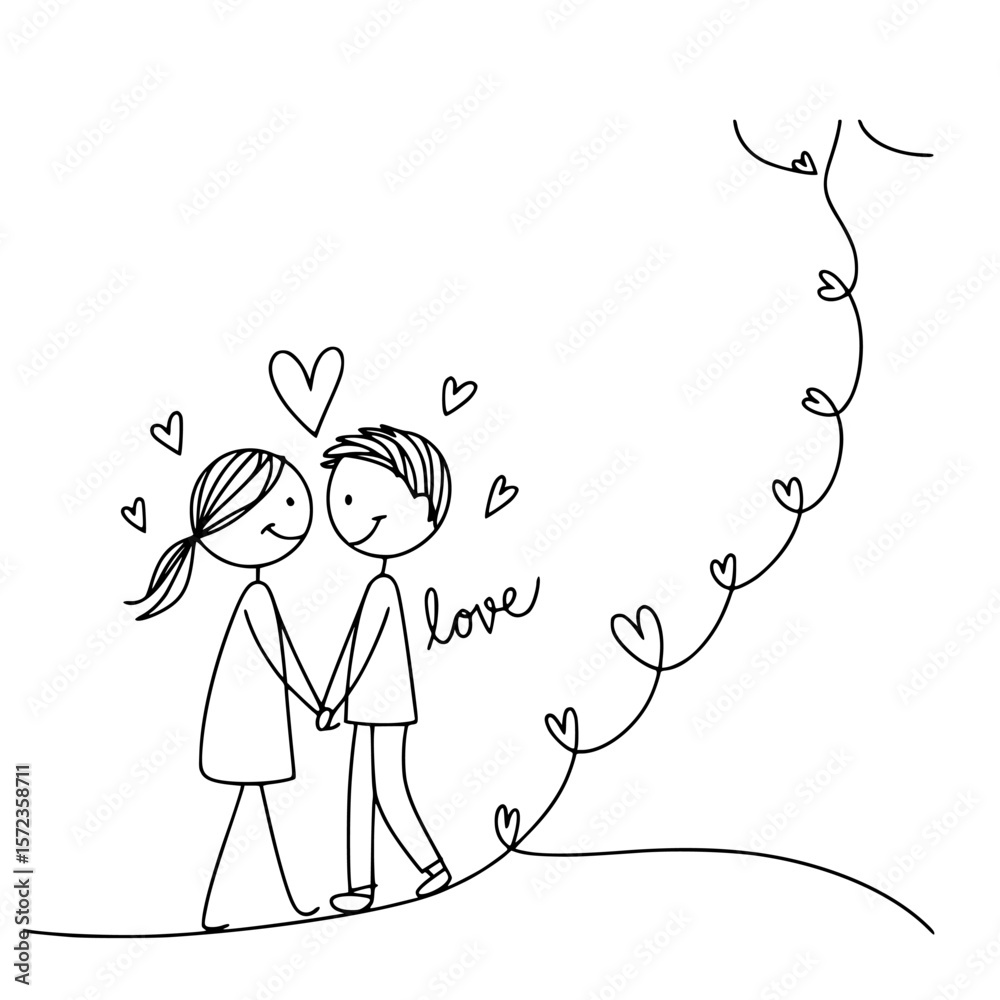 Honeymoon Trip Heart Confetti Just Married Car Vector Graphics