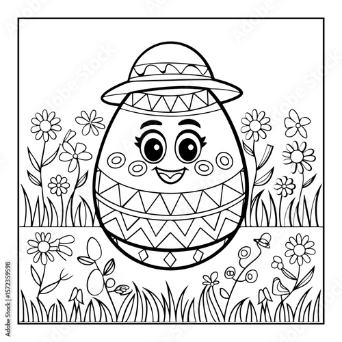 funny easter egg coloring pages