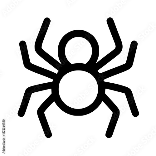 Simple Line Arachnid Spider Insect Bug Outline Icon Illustration