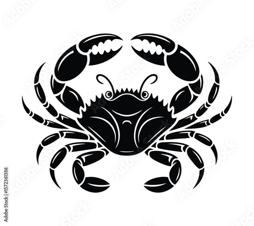 Crab Silhouettes, Seafood and Crustacean Icon Pack for Design