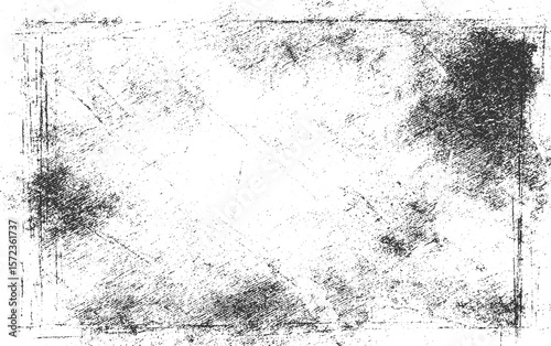 Textured distressed grunge background with black and white abstract patterns vector