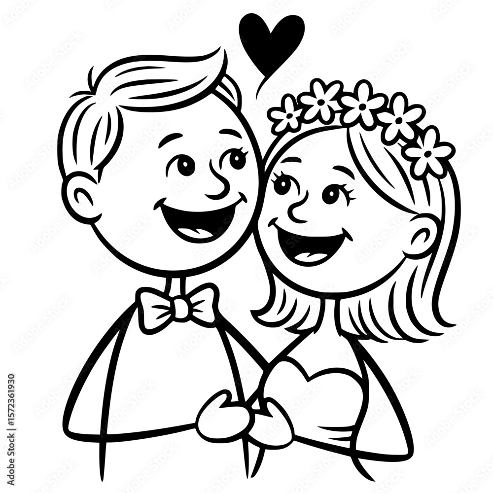 Together Forever Romantic Embrace Honeymoon Trip Vector Graphics
