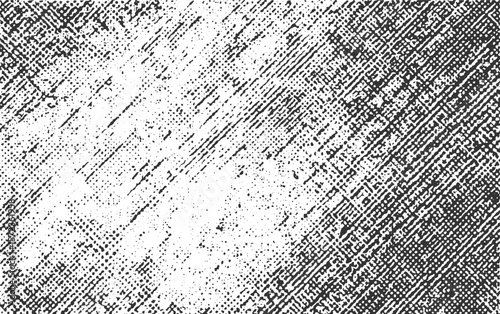 Abstract black and white textured pattern with diagonal lines and dots vector