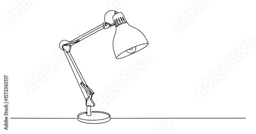 desk lamp light source line drawing