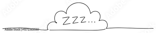 zzz cloud dream icon line vector