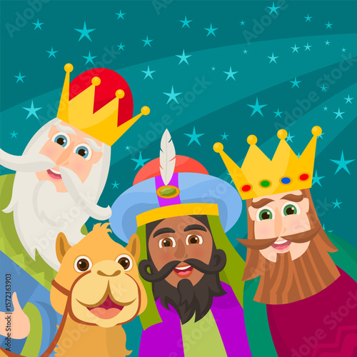 Three biblical Kings: Caspar, Melchior and Balthazar.