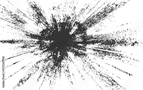 Black ink splatter explosion burst abstract background chaos