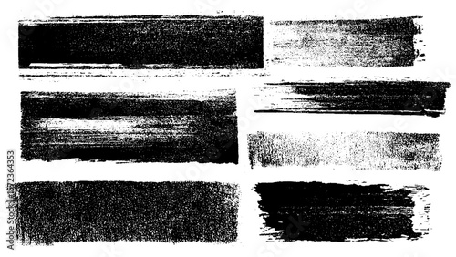 Linocut, relief printing, letterpress square shape rough textures set. Paint roller stains, Lino ink over played grungy remains.