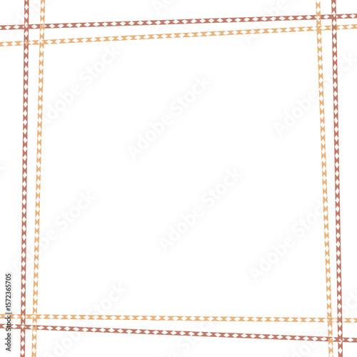 アフリカンテイストのWライン四角形フレーム
　Adobe Illustrator Artwork