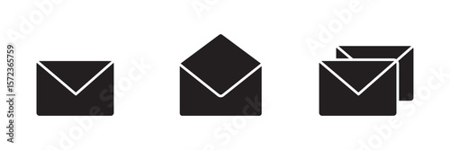  Email Icon, Inbox Icon . Mail icon set. email icon vector. Envelope illustration  . eps 10  