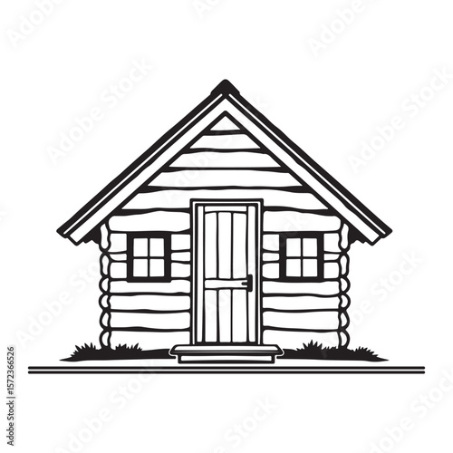 Vector illustration of a house icon: a symbol for home, building, or real estate design