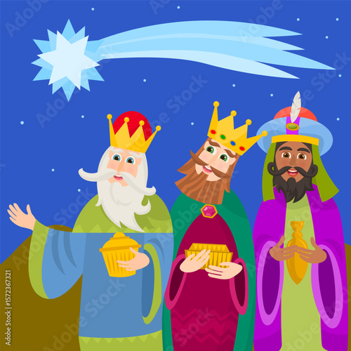 Three biblical Kings: Caspar, Melchior and Balthazar.
