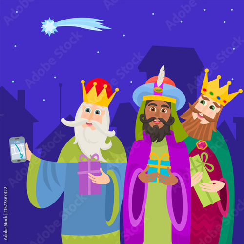 Three biblical Kings: Caspar, Melchior and Balthazar.