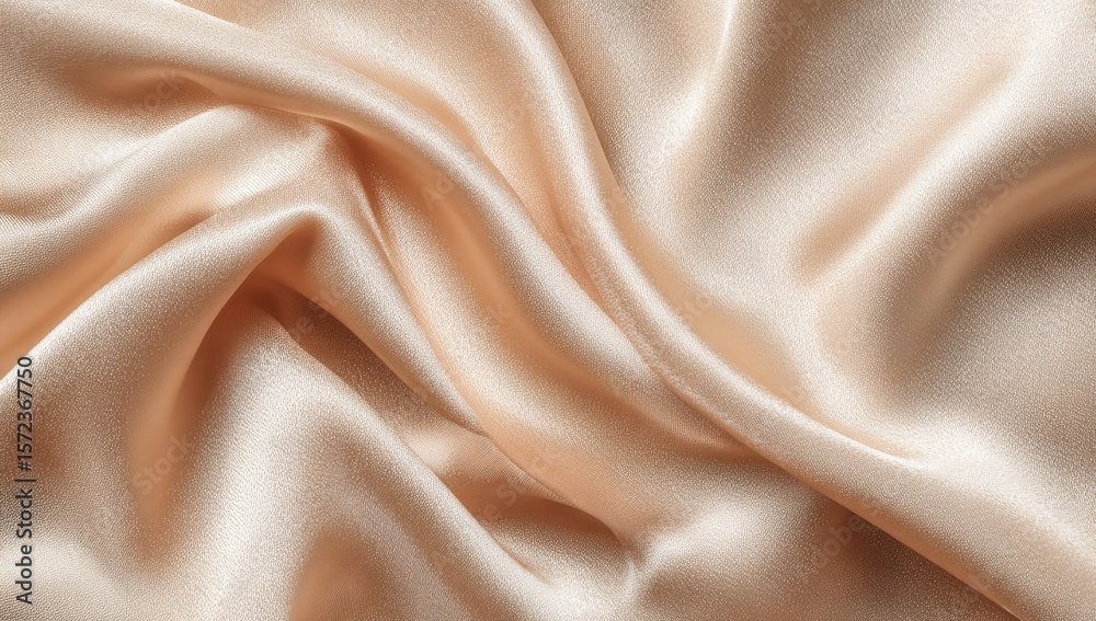 Obraz premium Soft, peachy silk drapes in folds