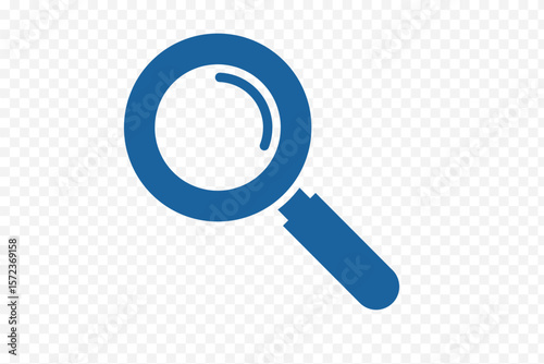 Magnifying glass icon . Search icon. Black icon. Silhouette icon. eps 10