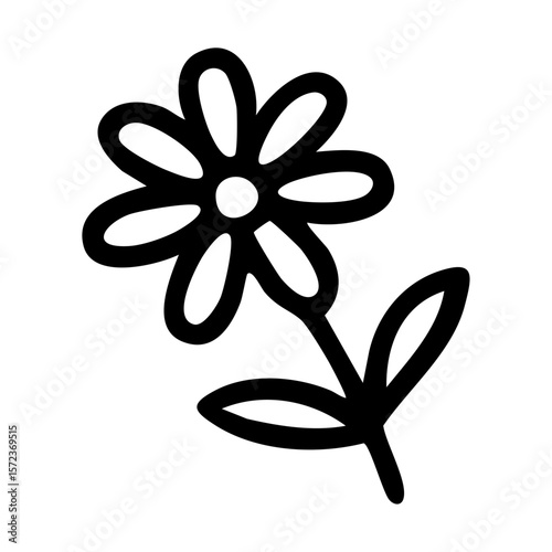 花　線画　手書き
