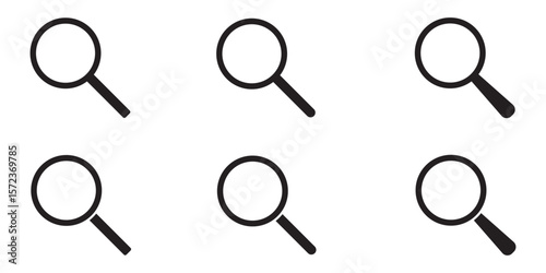 search icon, magnifying glass icon . Magnifying glass  icon . eps 10 
