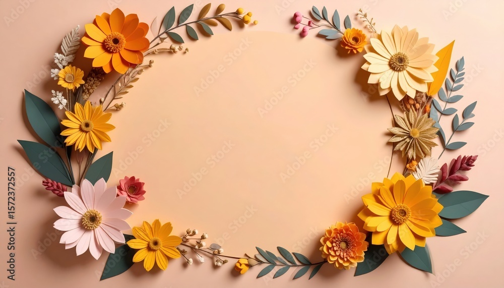 Fototapeta premium Creative floral arrangement studio setting decorative content vibrant environment close-up view nature's beauty
