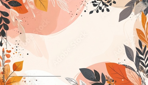 Autumnal nature design studio digital art warm palette aesthetic botanical inspiration