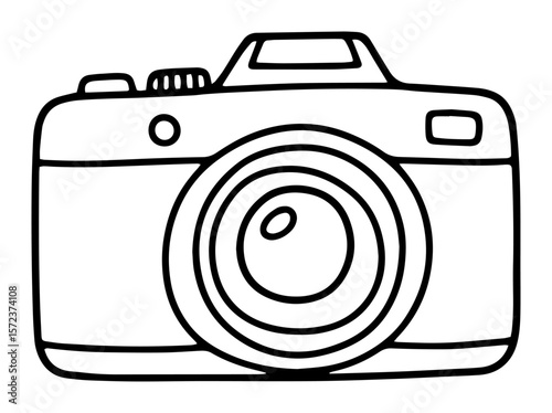 camera doodle hand drawn photography icon sketch