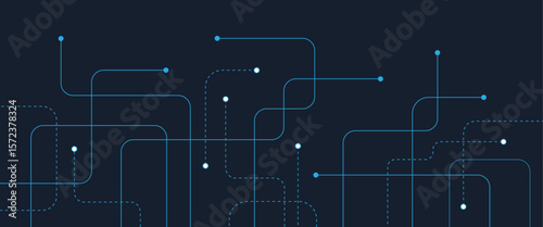 Abstract digital AI circuit board background with tech icons. Digital technology motherboard texture design. Engineering circuit board concept for poster, header, banner, website, presentation