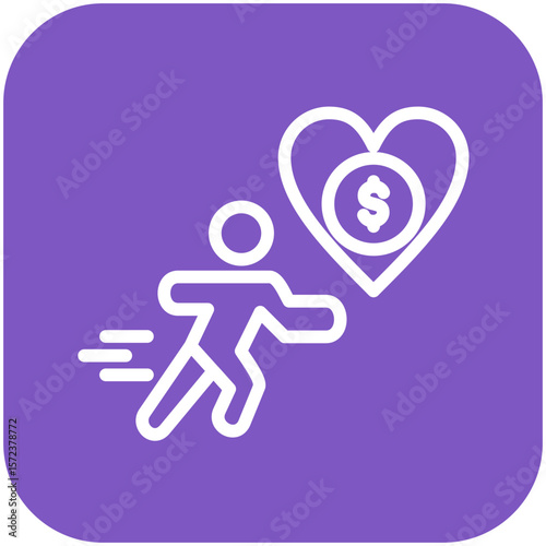 Charity Run Icon