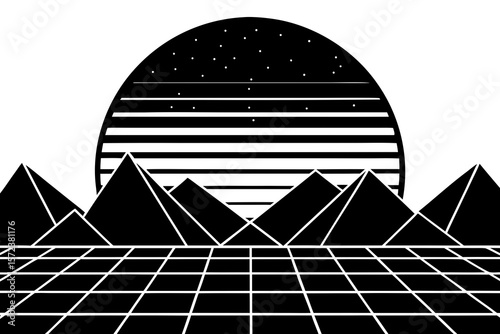 vector illustration of a pyramid