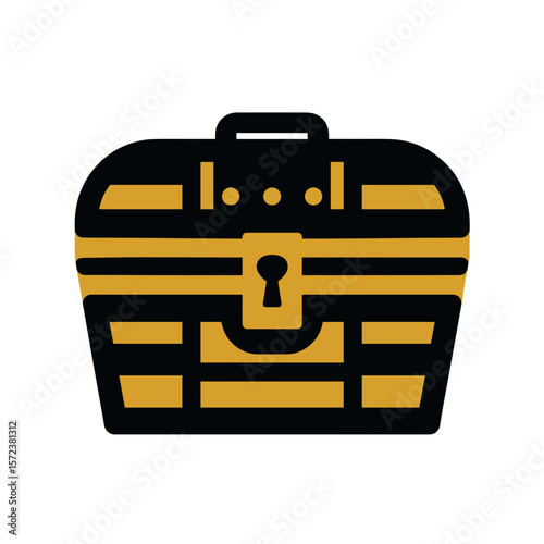 Vector Icon, Golden Chest
