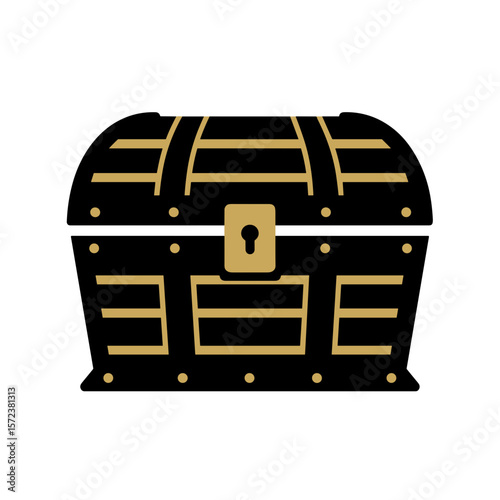 Vector Icon, Golden Chest