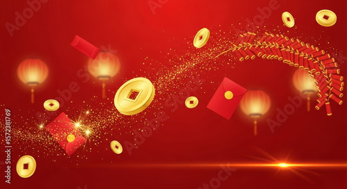 Chinese New Year Festive Background Design