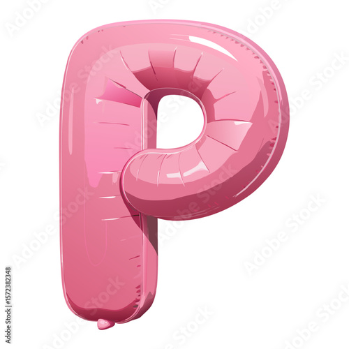 Pink Balloon Letter P Party Decoration for Celebrations and Special Occasions
